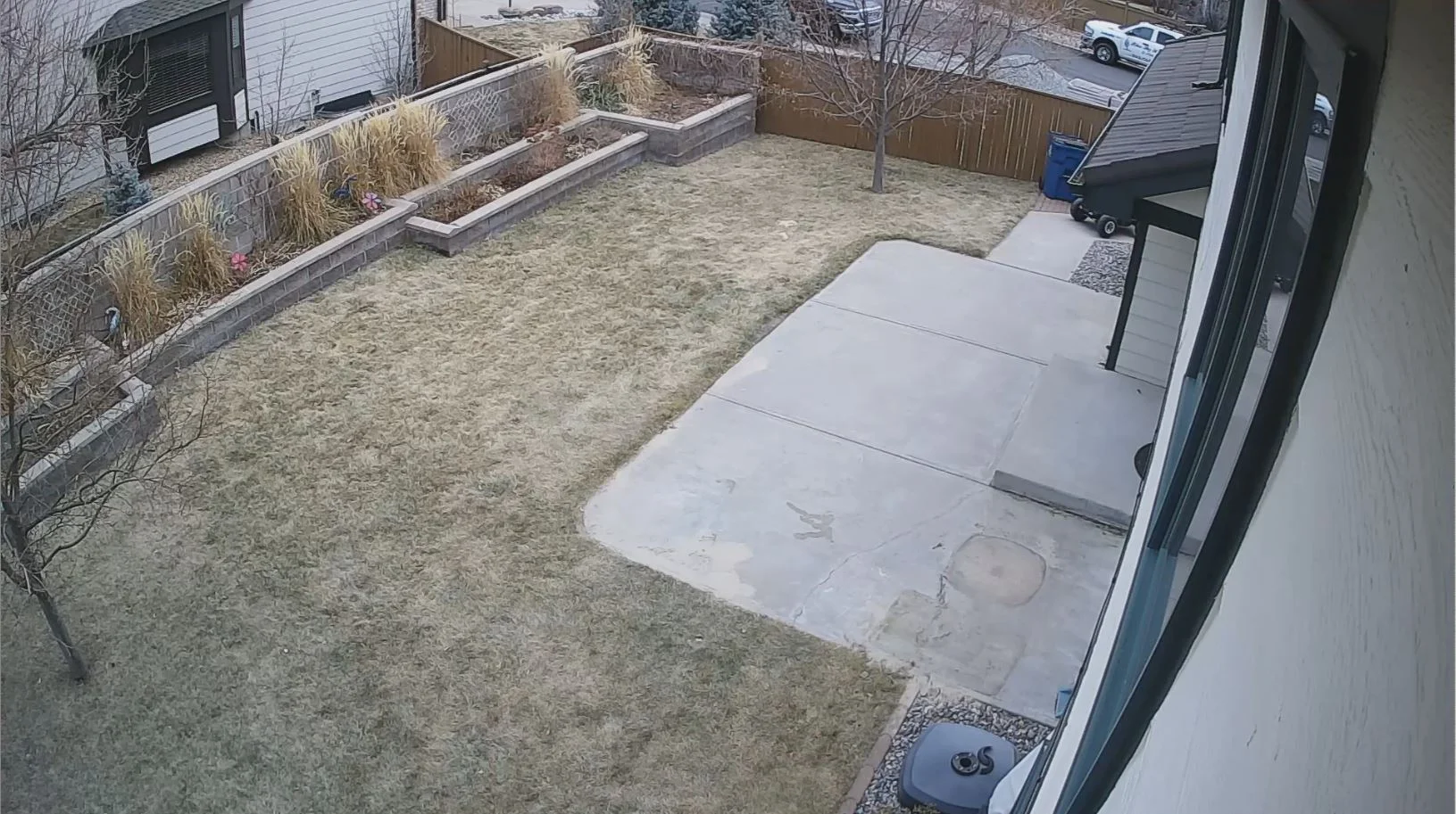 Image of a household backyard before the installation