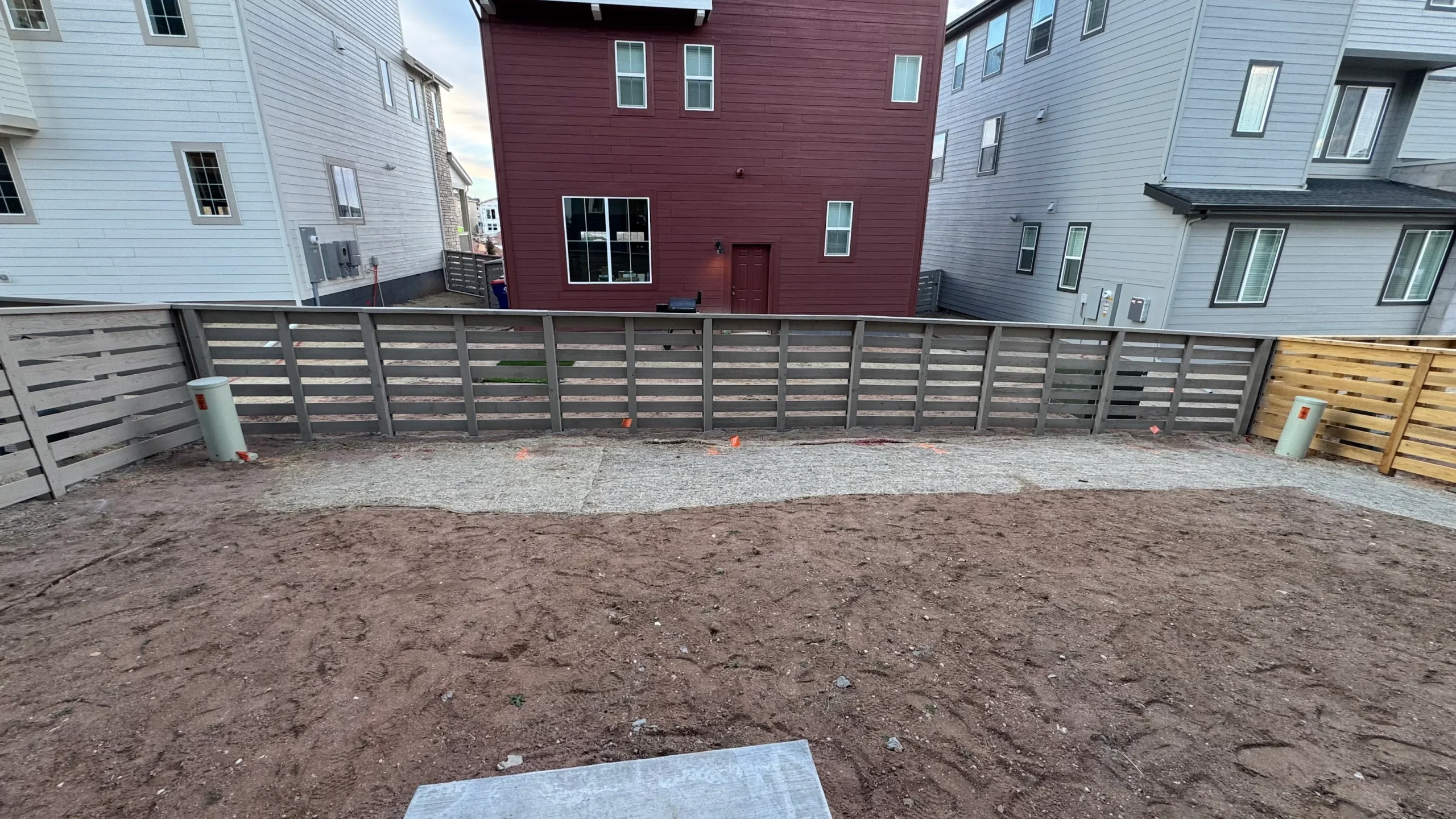 Before image of a household backyard