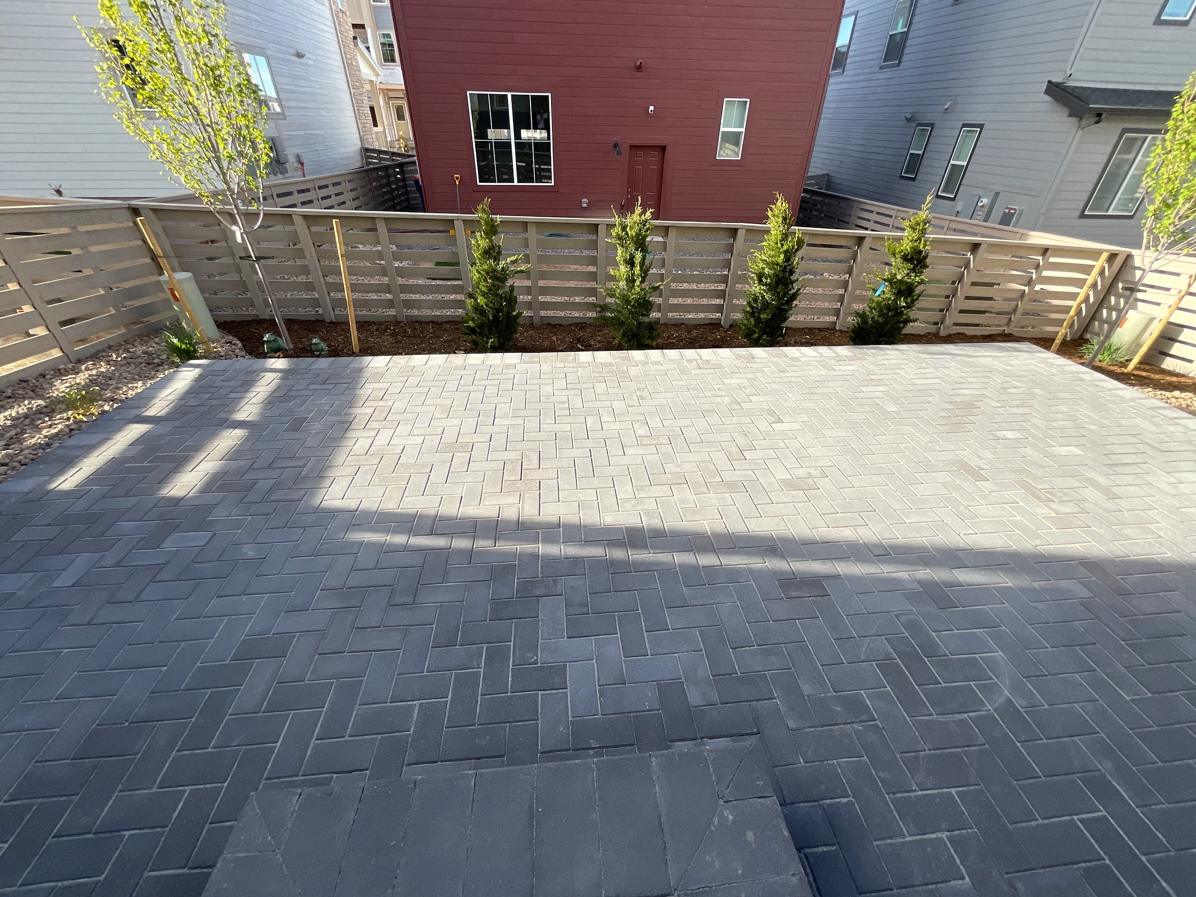 Results after paver installation by Blue Sky Hardscapes & Irrigation Systems